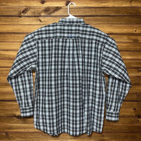 Ariat Pro Series Button Up Shirt Mens Size XL Long Sleeve Western Plaid - Picture 2 of 10